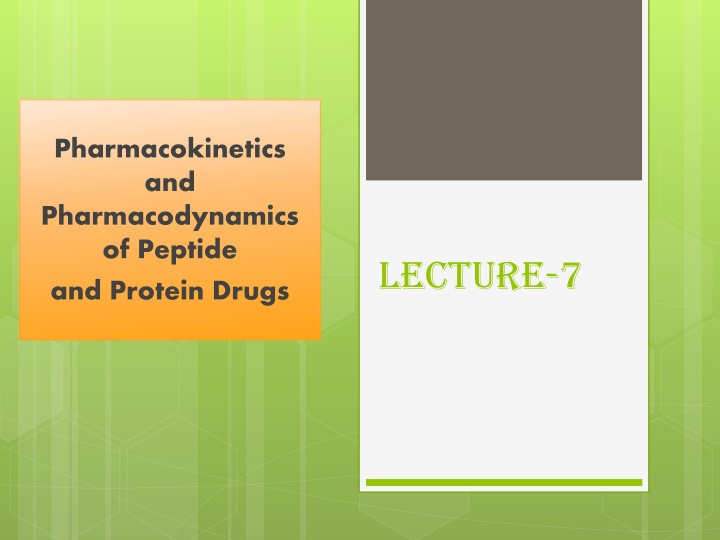 pharmacokinetics and pharmacodynamics of peptide n.w