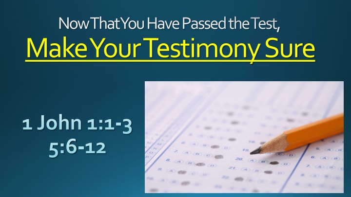 now that you have passed the test make your n.w