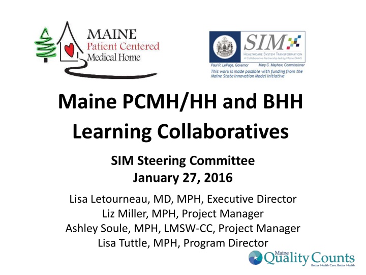 maine pcmh hh and bhh learning collaboratives n.w
