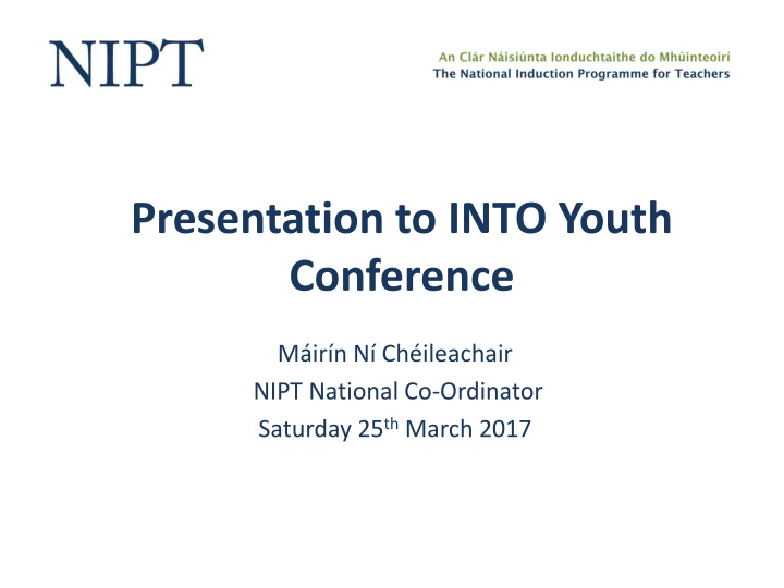presentation to into youth conference n.w