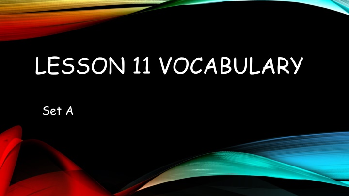 lesson 11 vocabulary n.w