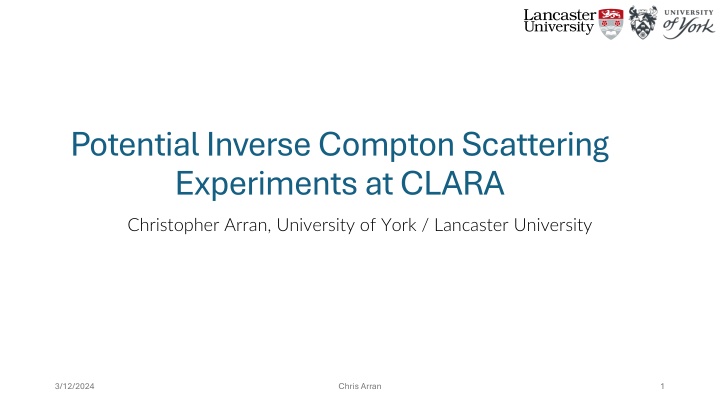 potential inverse compton scattering experiments n.w