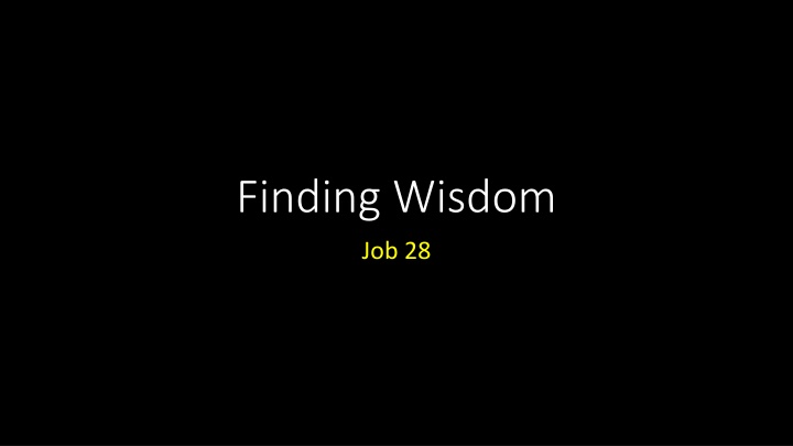 finding wisdom n.w