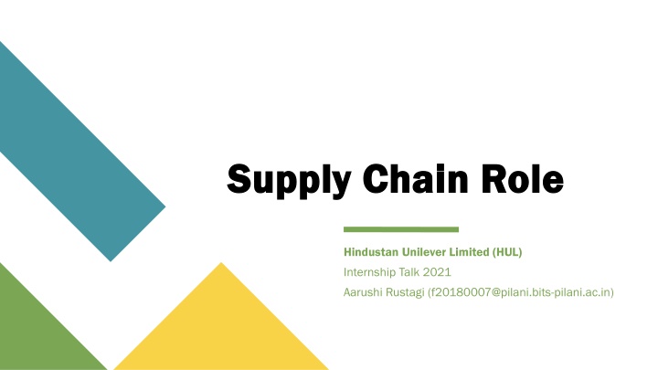 supply chain role supply chain role n.w
