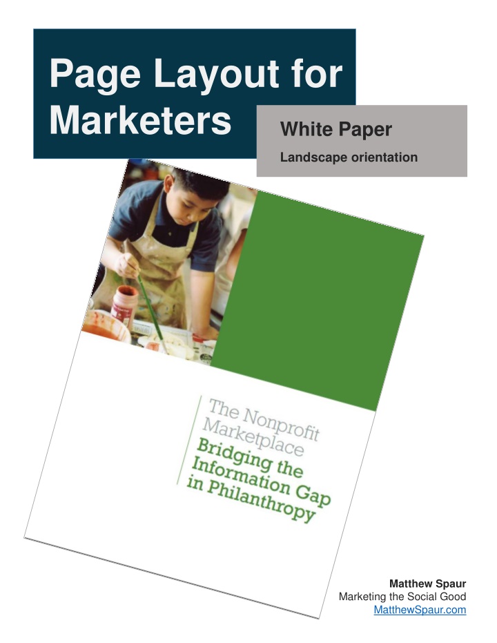 page layout for marketers n.w