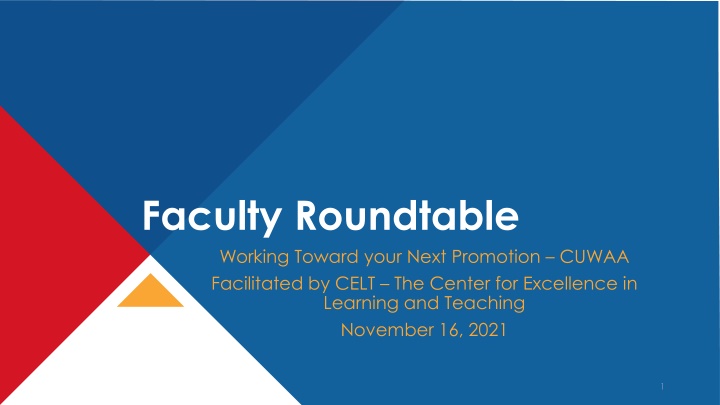 faculty roundtable working toward your next n.w