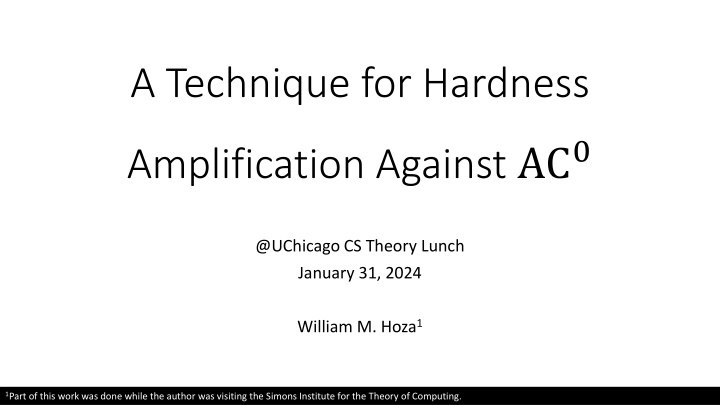 a technique for hardness n.w