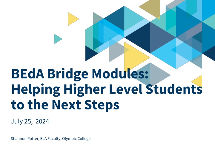 beda bridge modules helping higher level students n.w