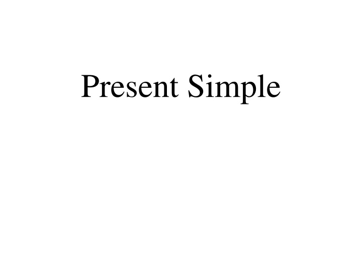 present simple n.w