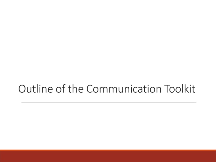 outline of the communication toolkit n.w