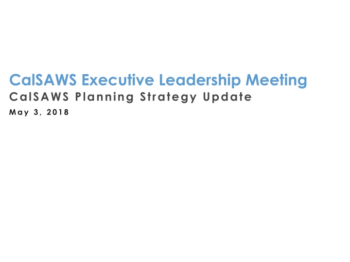 calsaws executive leadership meeting calsaws n.w