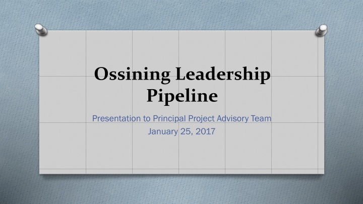 ossining leadership pipeline n.w