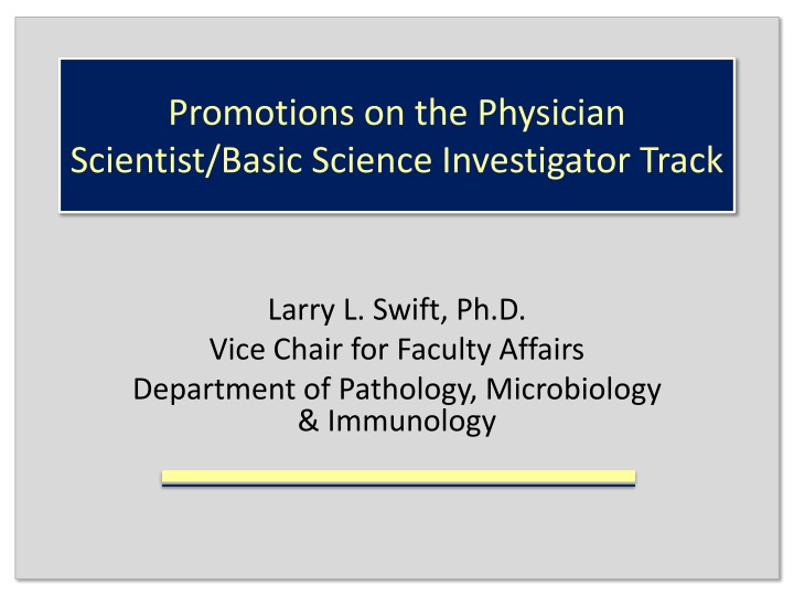 promotions on the physician scientist basic n.w