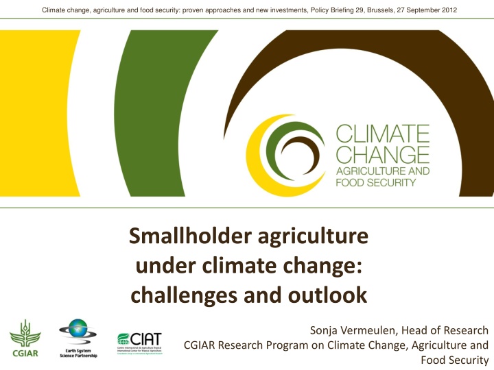 climate change agriculture and food security n.w