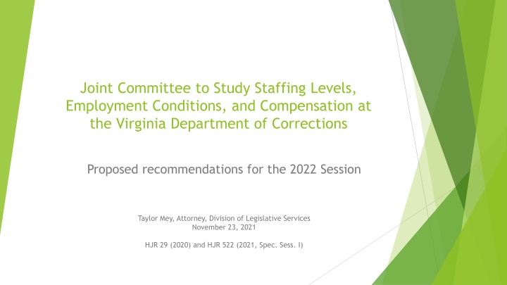 joint committee to study staffing levels n.w
