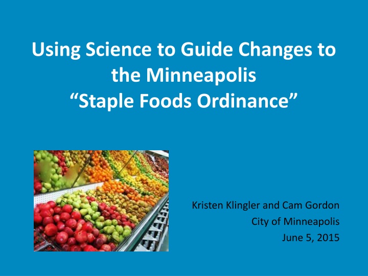 using science to guide changes to the minneapolis n.w