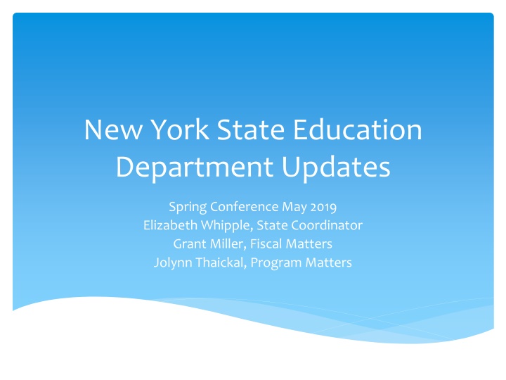 new york state education department updates n.w