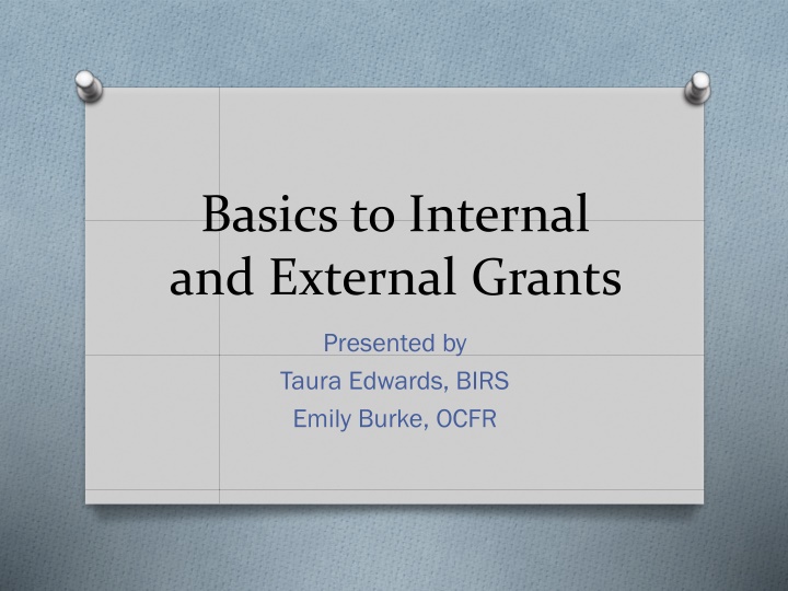 basics to internal and external grants n.w
