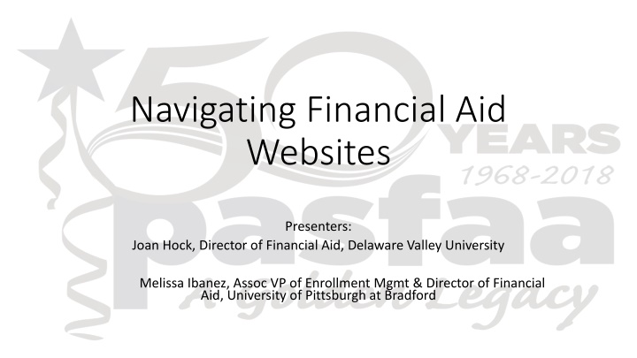 navigating financial aid websites n.w