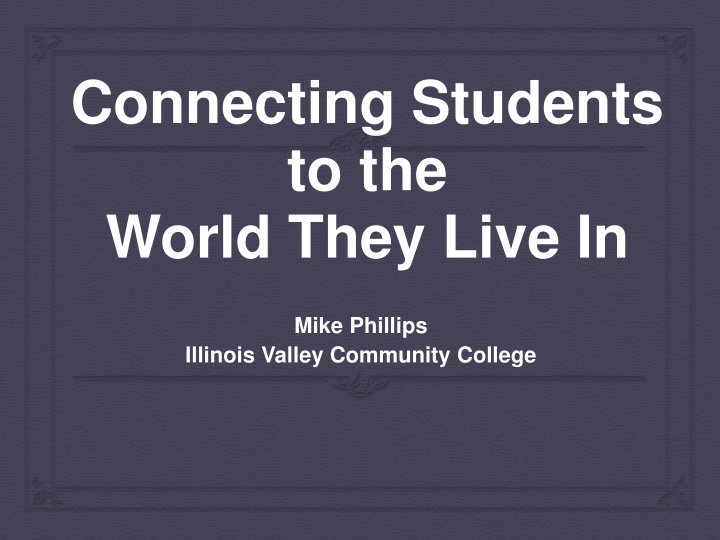 connecting students to the world they live in n.w