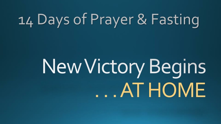 14 days of prayer fasting n.w