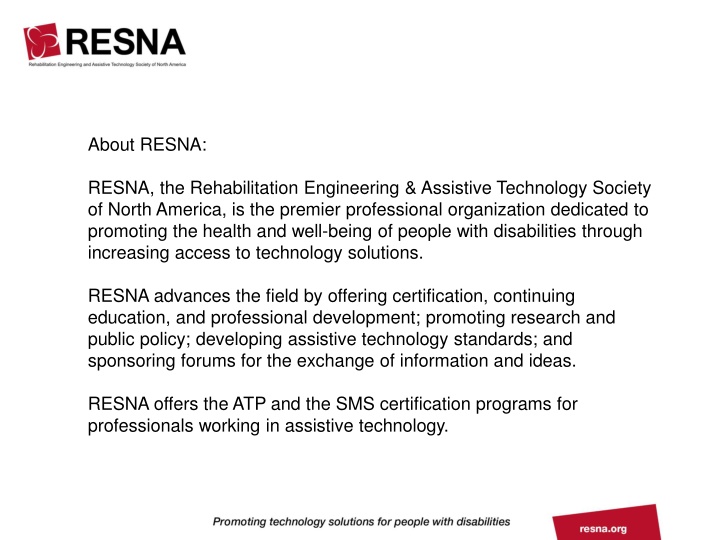 about resna n.w