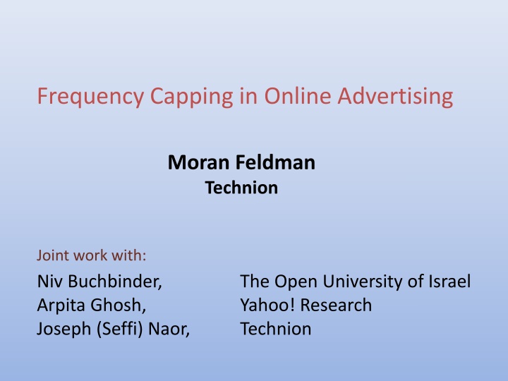 frequency capping in online advertising n.w
