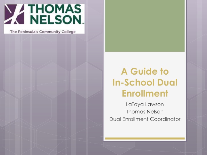 a guide to in school dual enrollment latoya n.w
