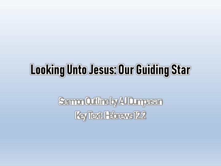 serm on outline by a j d um pasan k ey text n.w