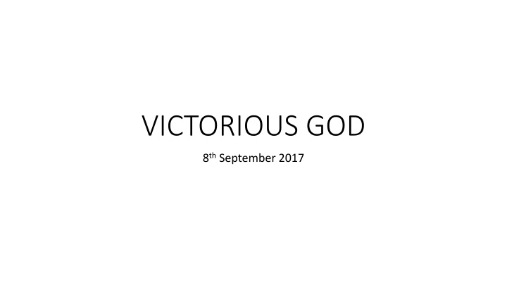victorious god n.w