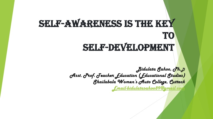 self self awareness is the key awareness n.w