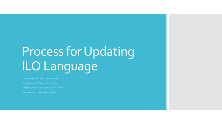 process for updating ilo language n.w