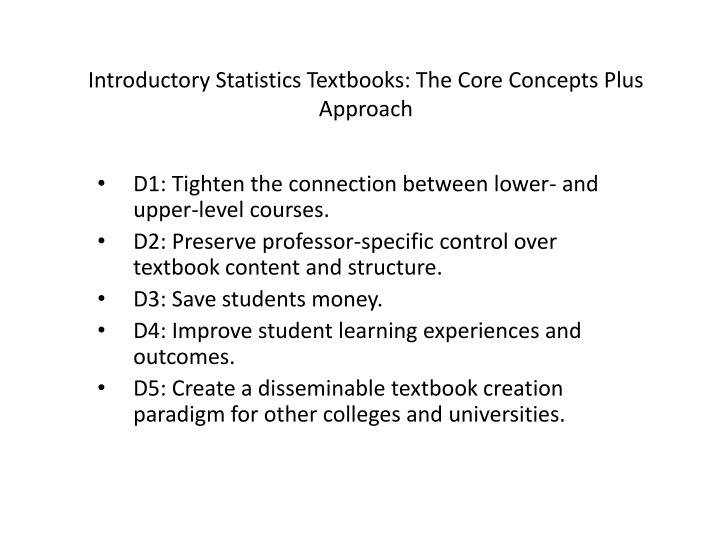 introductory statistics textbooks the core n.w