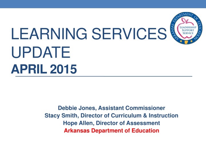 learning services update april 2015 n.w