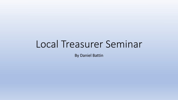 local treasurer seminar n.w
