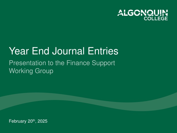 year end journal entries presentation n.w