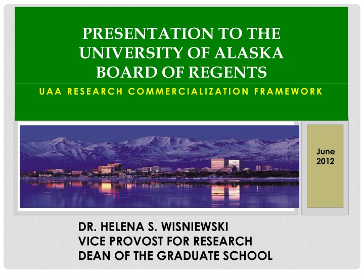 presentation to the university of alaska board n.w