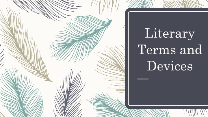 literary terms and devices n.w