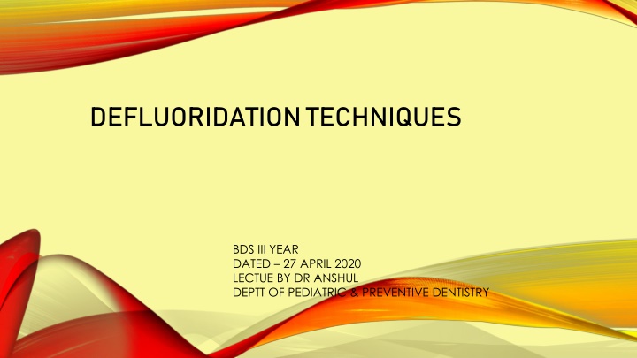defluoridationtechniques n.w