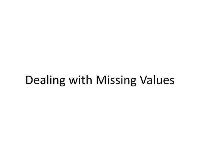 dealing with missing values n.w