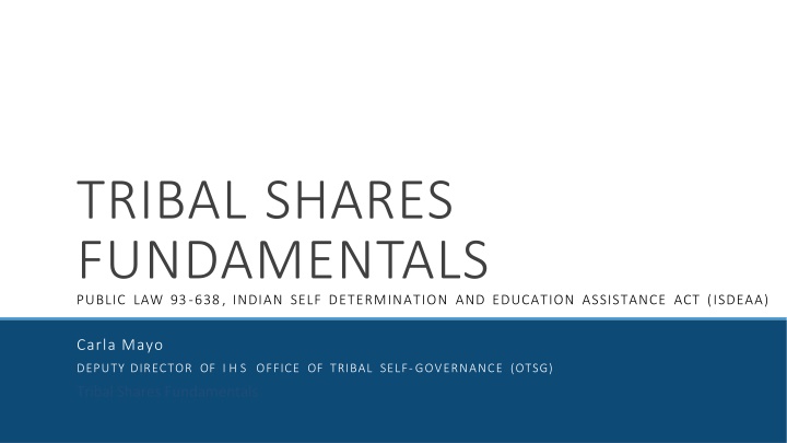 tribal shares fundamentals public n.w