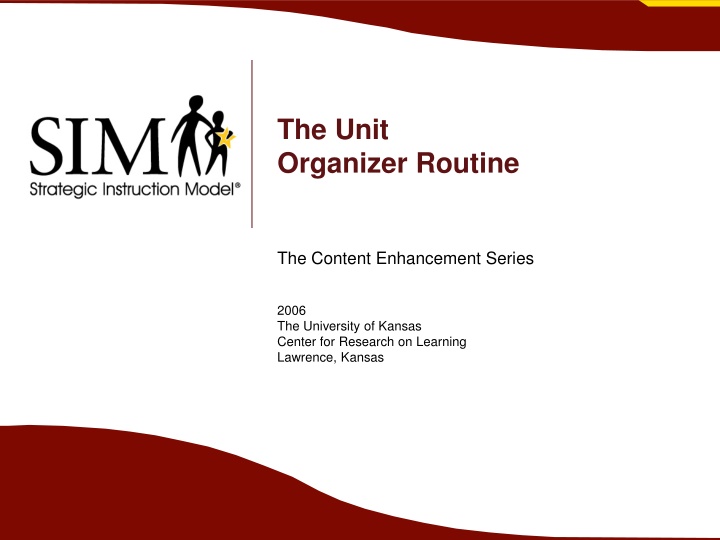 the unit organizer routine n.w