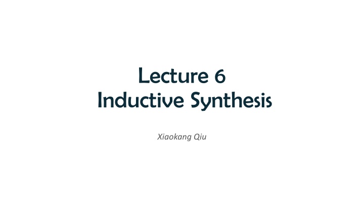 lecture 6 inductive synthesis n.w