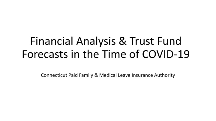 financial analysis trust fund forecasts n.w