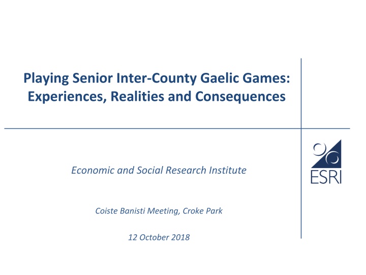 playing senior inter county gaelic games n.w