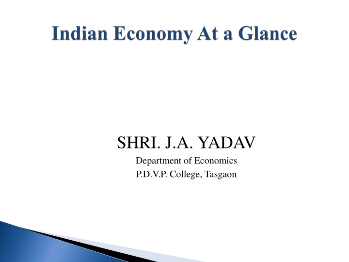 shri j a yadav department of economics n.w