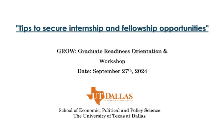 tips to secure internship and fellowship n.w
