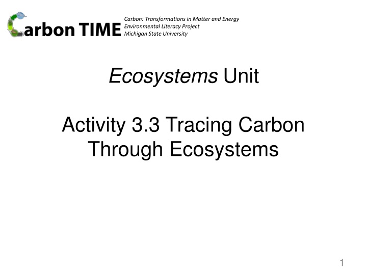 carbon transformations in matter and energy n.w