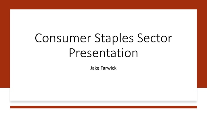 consumer staples sector presentation n.w