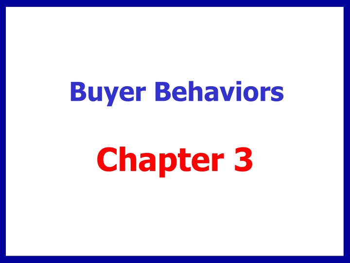 buyer behaviors n.w